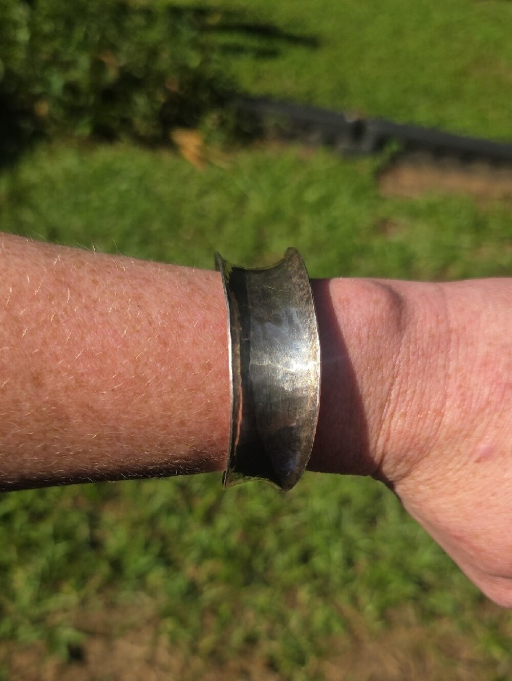 Silver Cuff Bracelet - Polished Metal Wearable
